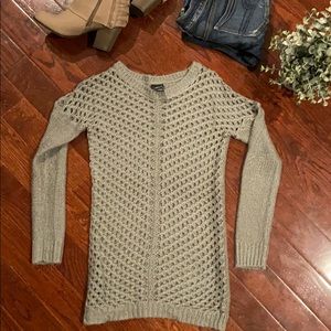 ‼️ 5/$25 Gray Cable Knitted Net Sweater